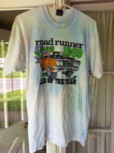 Sell Road Runner T Shirt L 1969 Car Of The Year Cartoon Art Tye Dyed In