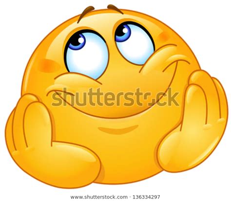 Dreamy Emoticon Stock Vector Royalty Free 136334297 Funny Emoji