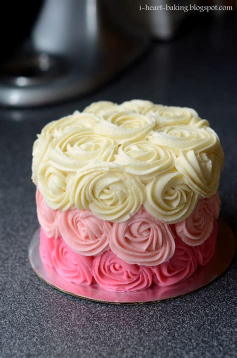 I Heart Baking Pink Ombre Rose Cake