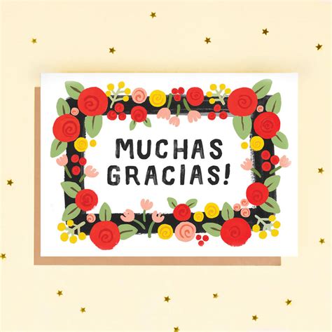 Muchas Gracias Thank You Card By Jade Fisher