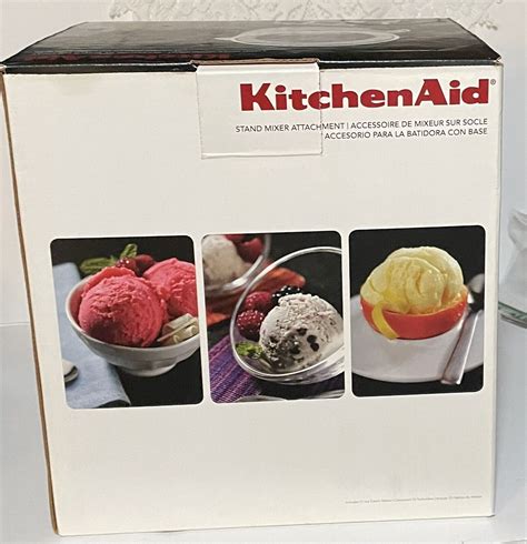 Kitchenaid Ice Cream Maker Stand Mixer Attachment Kica Wh New In Box Ebay