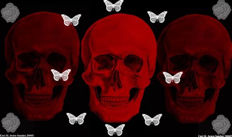 Skull And Butterfly Background By Brigettemora On Deviantart