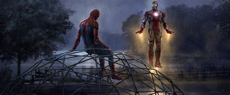 Iron Man And Spiderman Artwork Wallpaper Hd Movies 4k Wallpapers