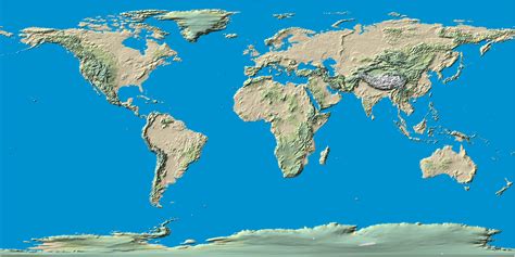 World Topographic Map Guide Of The World
