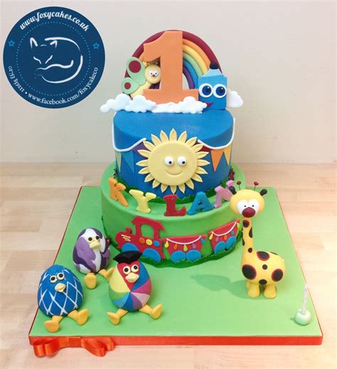Baby Tv Themed Cake Made By The Foxy Cake Co Baby Tv Cake 2 Birthday