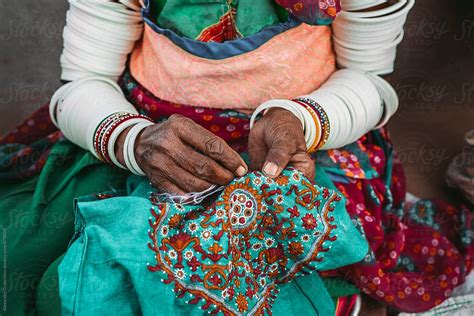 Old Woman Doing Embroidery Del Colaborador De Stocksy Alexander