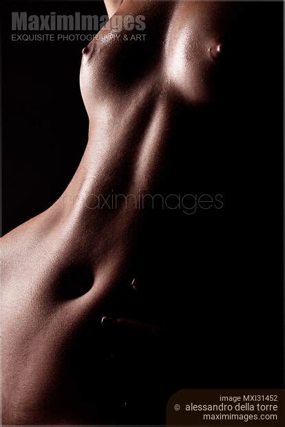 Photo Of Art Nude Woman Torso Body Parts Closeup Of Breasts Stock