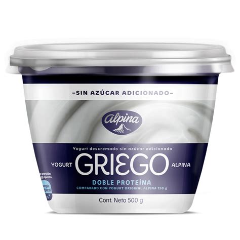 Yogurt Griego Natural Sin Azúcar Alpina 500 Gr A Domicilio Bogotá