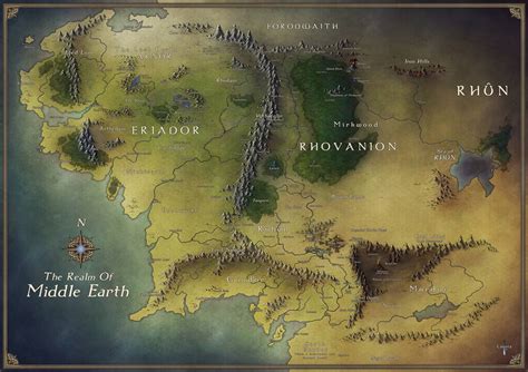 Middle Earth Map By Caeora On Deviantart