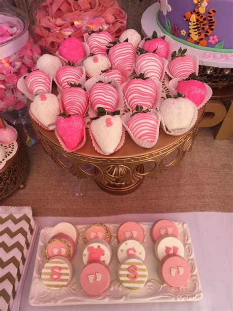Whoa, baby—these are some cute ideas! Elegant Pink Flower Baby Shower - Baby Shower Ideas ...