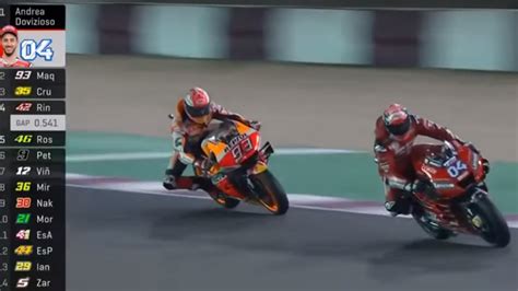 Motogp Qatar Ini Video Duel Sengit Andrea Dovizioso Vs Marc Marquez