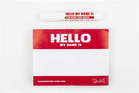 Hello My Name Is Stickers Red Marker 100st Stickers And Tape Graffitishop4u