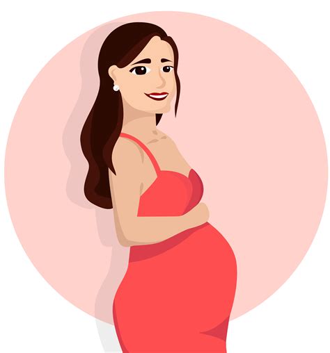 Pregnant Woman Smiling Vector Art At Vecteezy