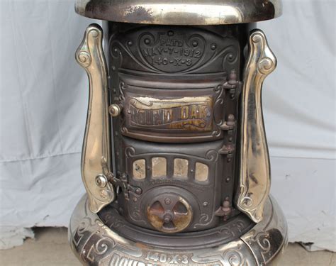 Bargain John S Antiques Antique Round Oak Pot Belly Wood Burning