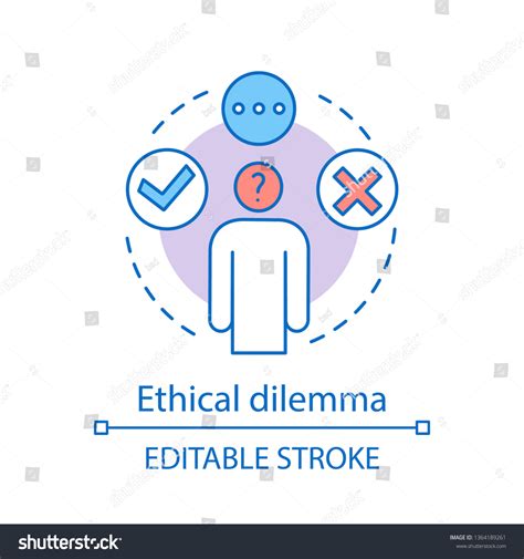 Ethical Dilemma Concept Icon Ethical Issue Stock Vector (Royalty Free
