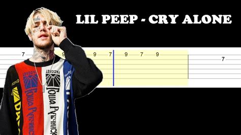 Lil Peep Cry Alone Easy Guitar Tabs Tutorial Youtube