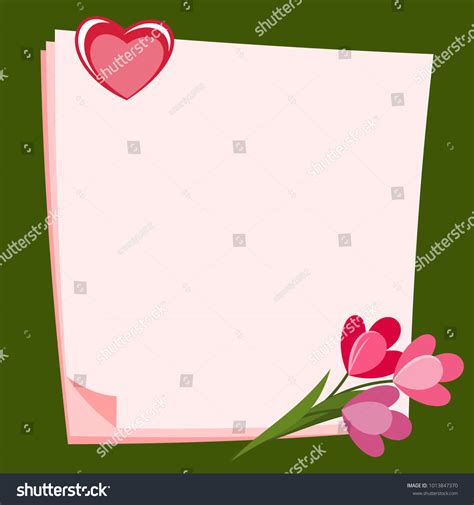 Love Letter Frame Valentines Day Frame Stock Vector Royalty Free