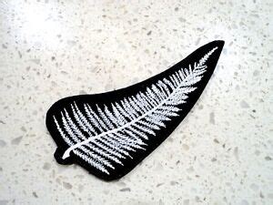 Nz Silver Fern Patches Embroidered Cloth Applique Badge Iron Sew On New