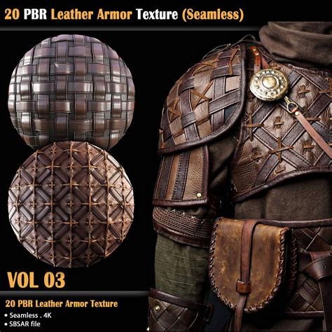 Artstation 20 Pbr Leather Armor Texture Seamless Vol 03