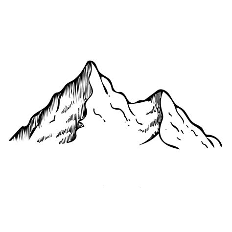 Mountain Range Pen Drawing | Mountain drawing, Geometric mountain tattoo, Mountain drawing simple