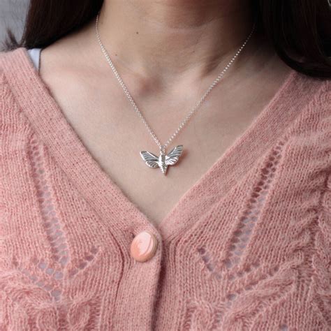 Hawk Moth Silver Necklace By Erica Jewellery