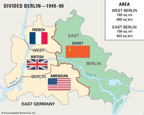 Berlin Wall Map Divided Germany