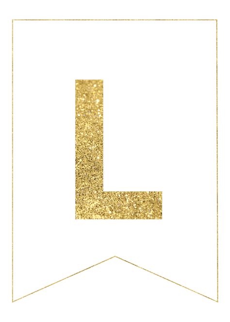 Customizable Gold Banner Letters