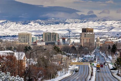 City Of Boise Stock Photo Image Of Winter Buildings 28597360