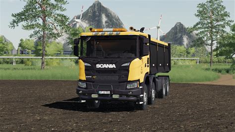 Fs19 Scania Xt 8x8 Tipper Orange Edition V10 Farming Simulator 19