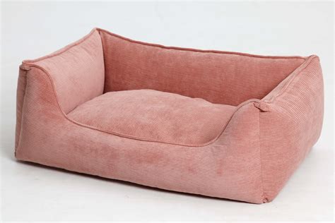 Ein derartiges „amerikanisches bett besitzt eine charakteristische besonderheit: Hundekörbchen Box Bett Chelsea Cord rosa | DOGS in the CITY
