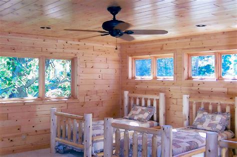 Knotty Pine Walls With White Trim Wall Design Ideas