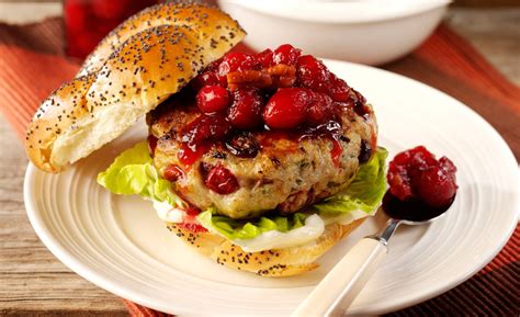 Turkey Burgers With Cranberry And Pecan Sauce Silversurfers