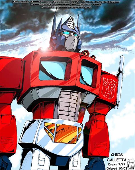 Transformers G1 Cartoon Optimus Prime Chrusher Comix
