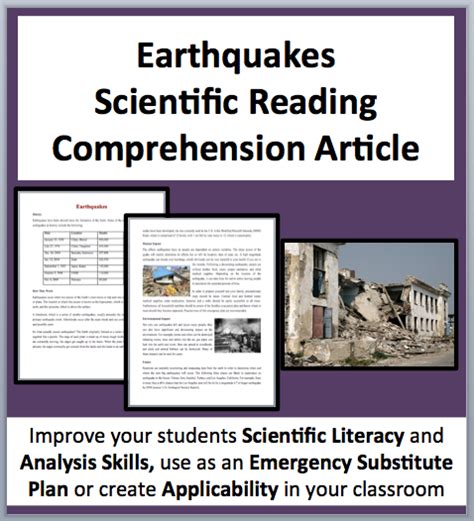 Earthquakes Science Reading Articles Teach With Fergy
