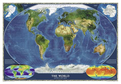 World Map Satellite National Geographic Maps