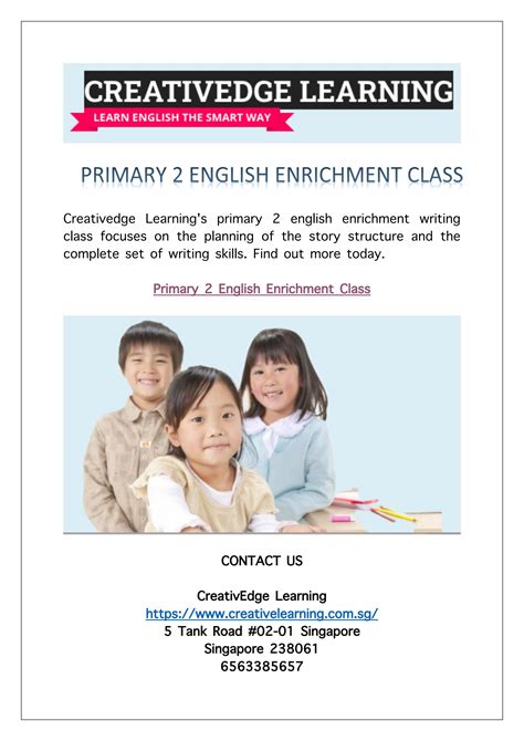 Primary 2 English Enrichment Class By Creativedge Learning Issuu