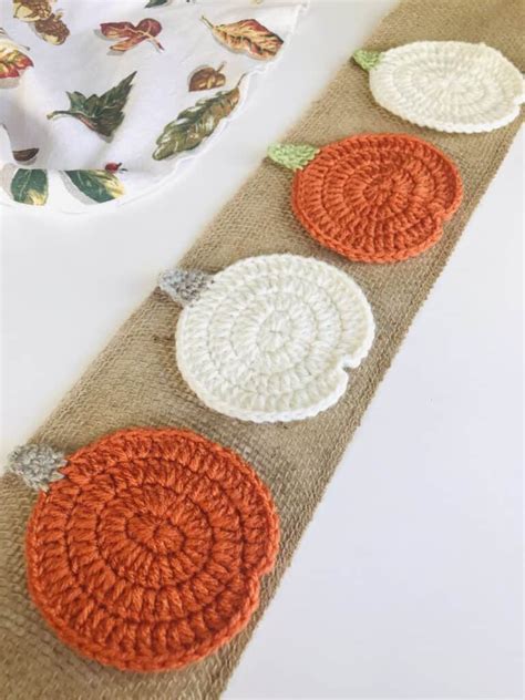 Free Crochet Pumpkin Coaster Pattern 2 Variations