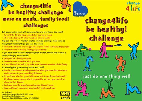 Uk Change4life Be Healthy Challenges List