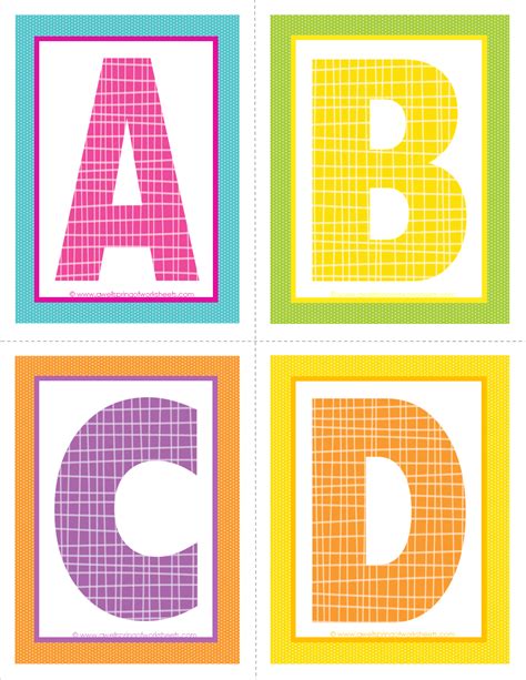 Individual Colorful Alphabet Letters Printable Free Artbyjean Paper