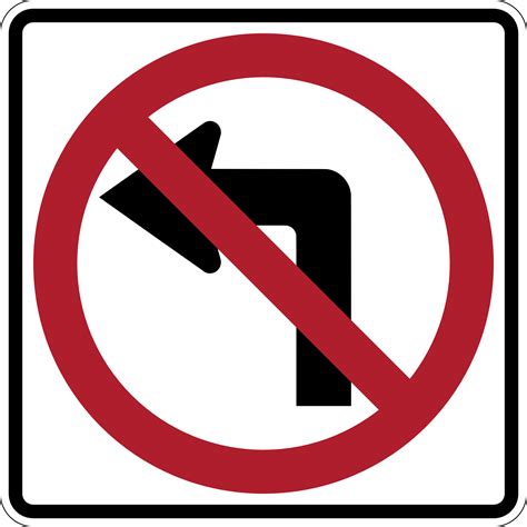 Road Sign About Forbidden Left Turn Free Image Download