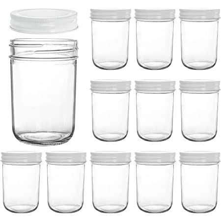 Mason Jars With Lids Glass Preserving Jars For Jams Overnight Oats