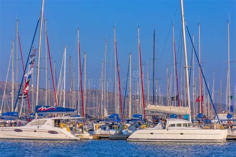 Sailboats In The Harbor Of Harlingen Editorial Image Image Of Pier