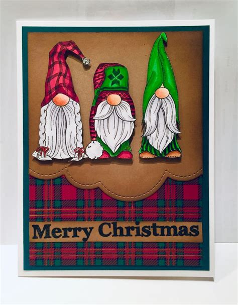Merry christmas and happy new year! Merry Christmas Gnomes stamps from Fun Stampers Journey ...
