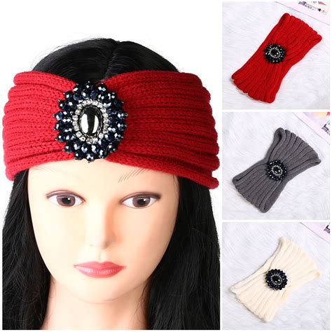 New Fashion Ladies Headband Wool Accessory Women Winter Warm Floral