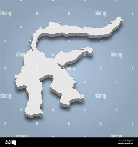 3d Isometric Map Of Sulawesi Is An Island In Indonesia Isolated Vector
