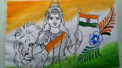 How To Draw Bharat Mata For Independence Dayhow To Draw Independence