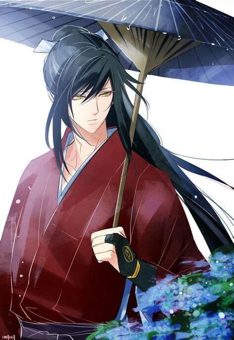 Great for yourself or as a gift! #anime #manga #boy #samurai #japanese #japan #art #draw #flowers #wallpaper #red #long #hair # ...