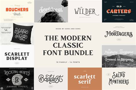 Buy Modern Classic Font Bundle Branding Font Retro Font Cricut Font