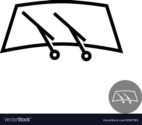 windshield car glass with wipers royalty free vector image