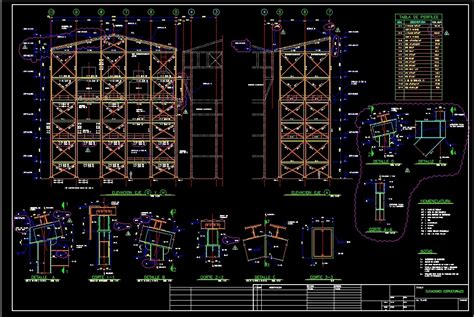 Structural Details Of Industrial Building Type Dwg Detail For Autocad